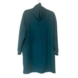 LUSH NWOT hunter green cowl neck oversized slouchy tunic sweater dress size M